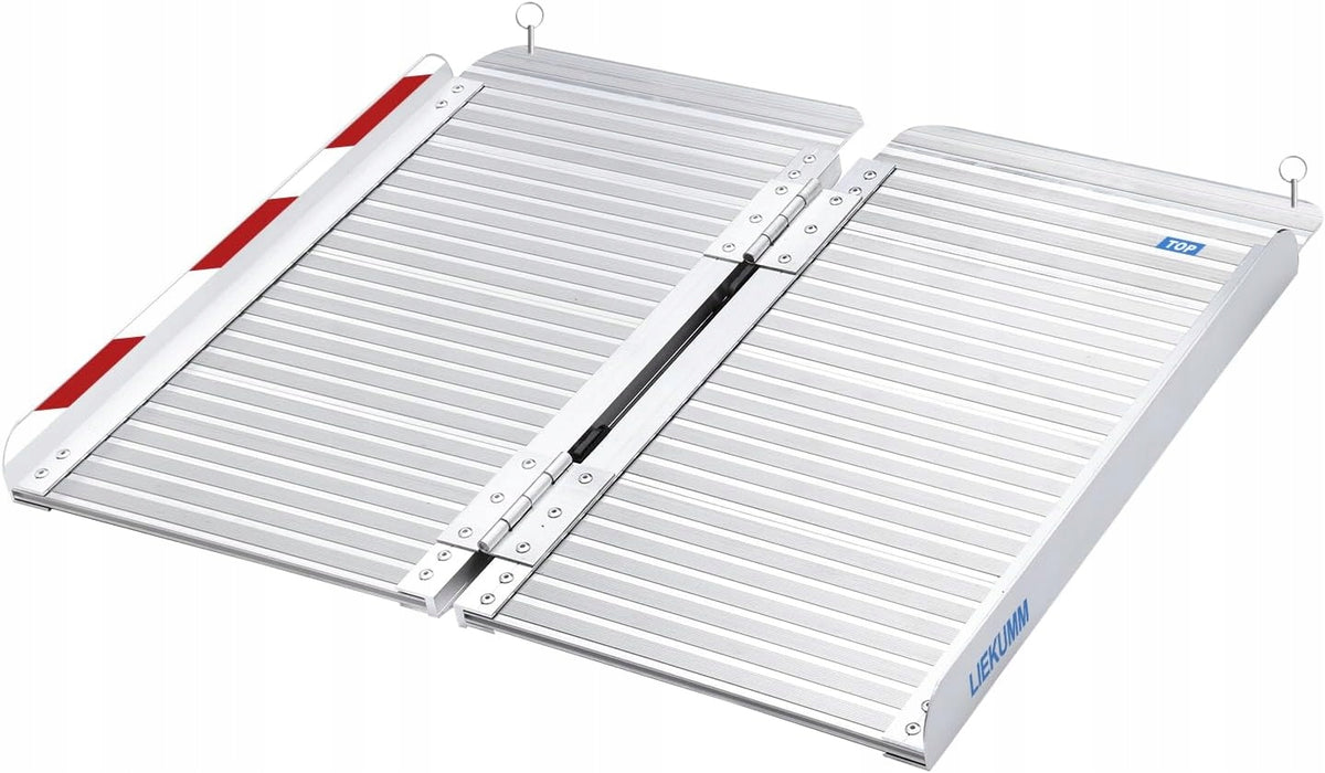 ALUMINIUM RAMP INRUN 61X72X5 TROLLEYS BICYCLES 300KG STAIRS CURBS