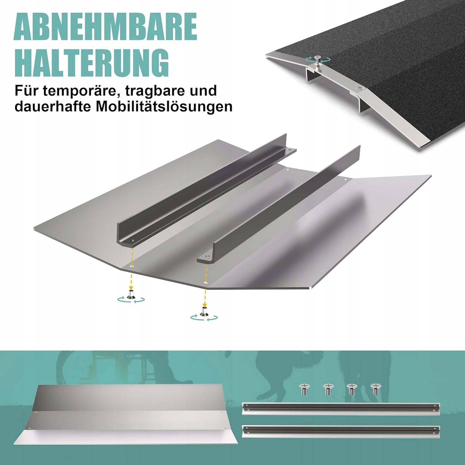 ALUMINIUM RAMP THRESHOLD 70CM 300KG TROLLEYS BICYCLES PALLETS WAREHOUSE INRUN Manufacturer code L70300