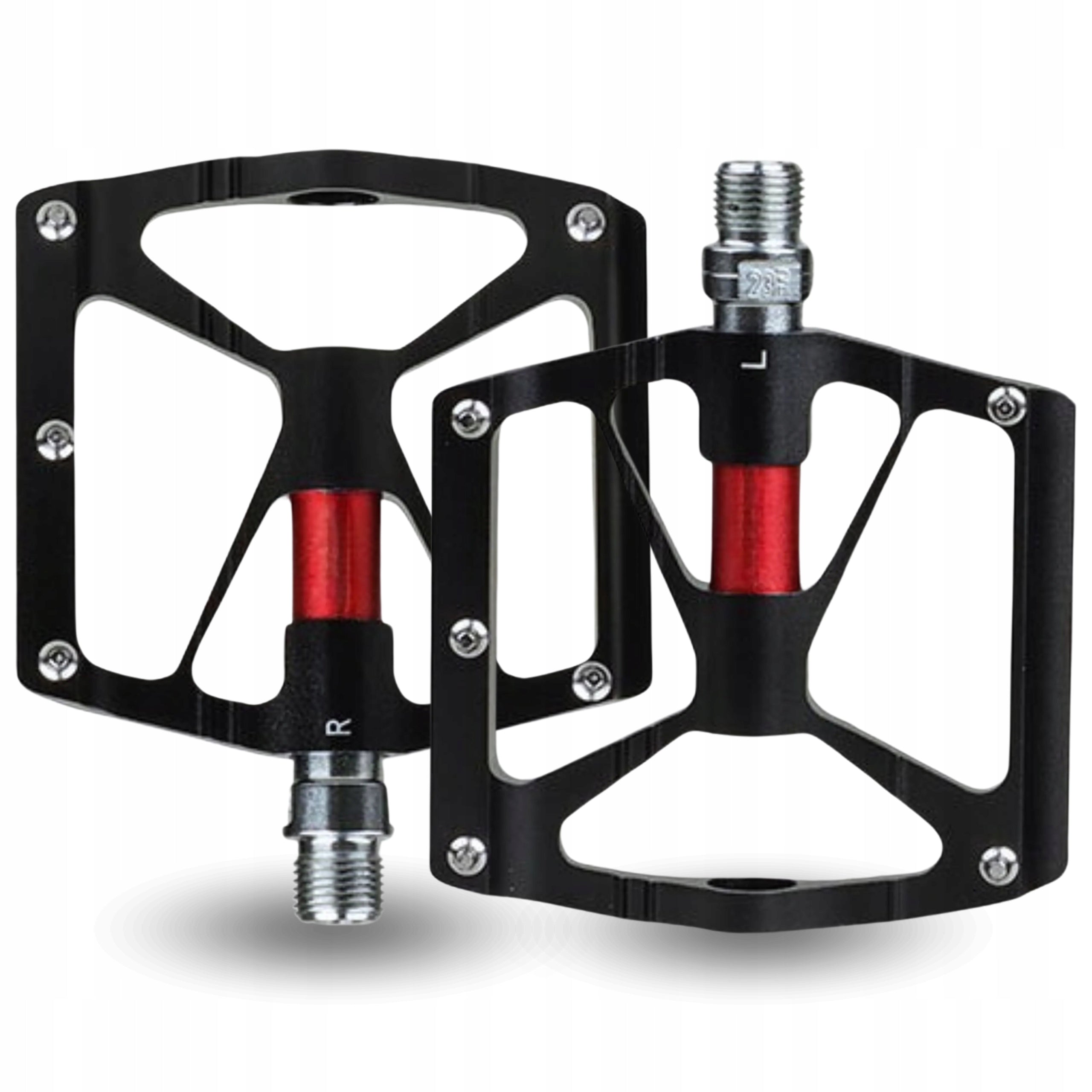 ALUMINUM BICYCLE PEDALS FOR BIKE PEDAL SET 2PCS BLACK