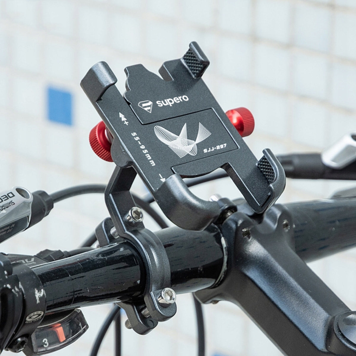 ALUMINUM BICYCLE PHONE HOLDER FOR MOTORCYCLE HANDLEBARS SCOOTER STROLLER Product weight with unit packaging 0.19 kg