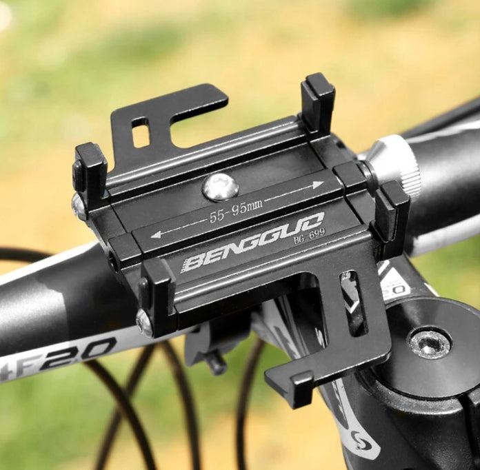 ALUMINUM BIKE HANDLEBAR MOUNTED PHONE HOLDER Product weight with unit packaging 0.5 kg