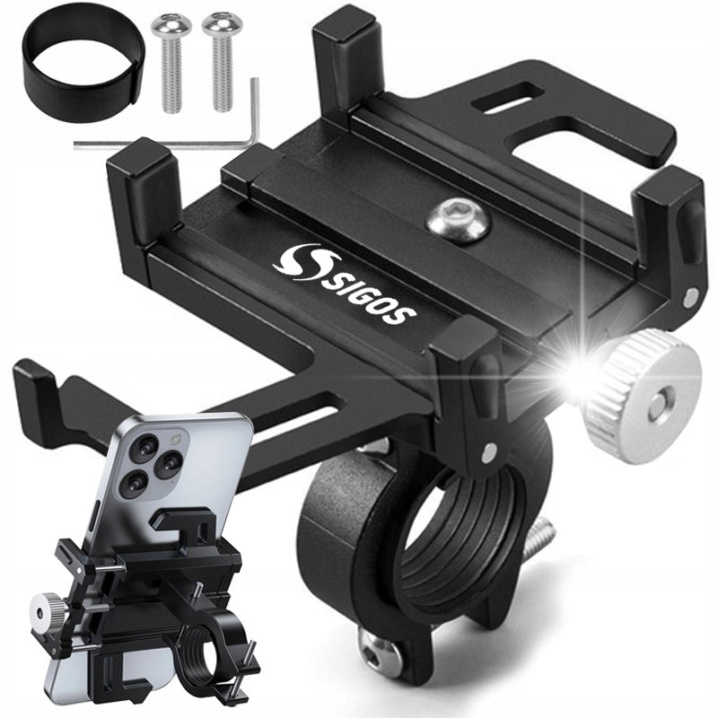 ALUMINUM BIKE HANDLEBAR MOUNTED PHONE HOLDER