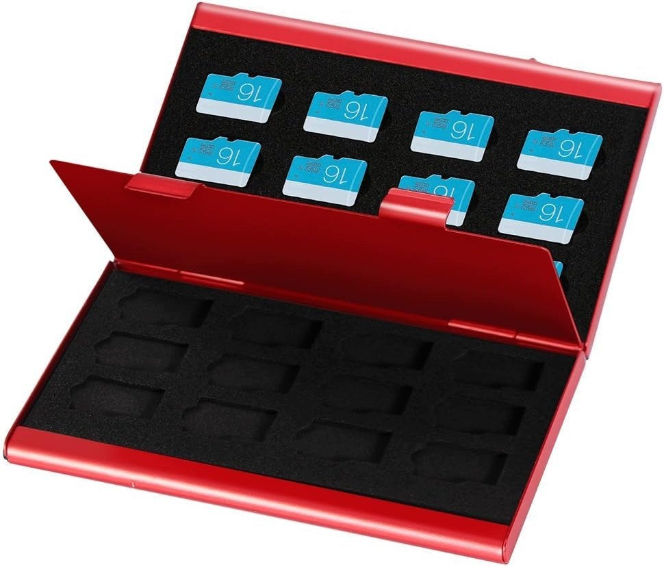 ALUMINUM CASE FOR MEMORY CARDS SD MICRO TF ORGANIZER 9X6CM