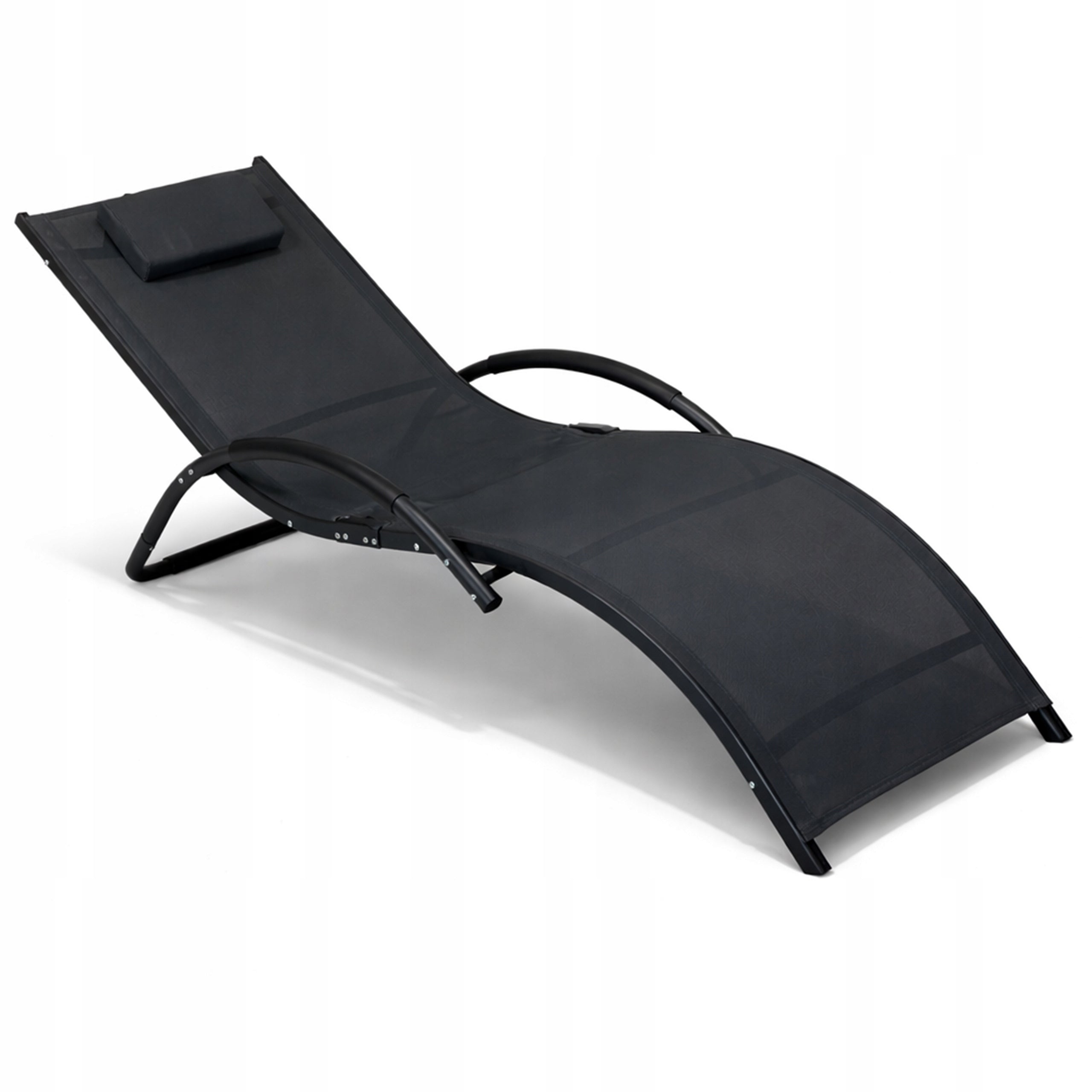 ALUMINUM CHAIR, GARDEN STRONG CHAIR, ZERO GRAVITY SWING CHAIR, BLACK