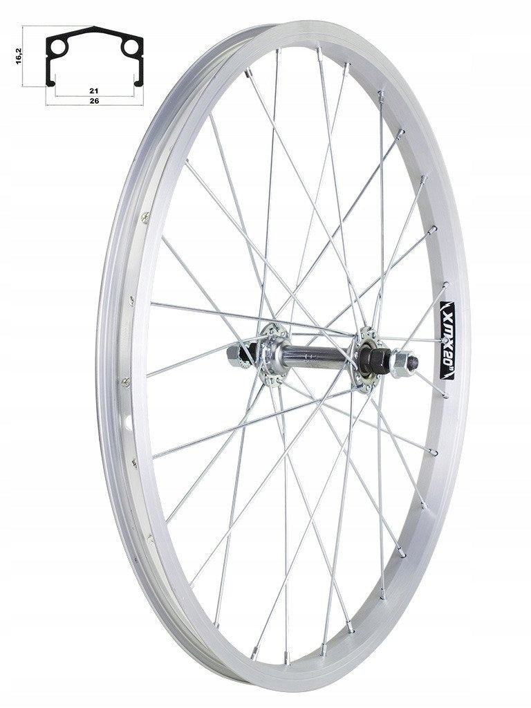 ALUMINUM FRONT WHEEL 20" STEEL HUB