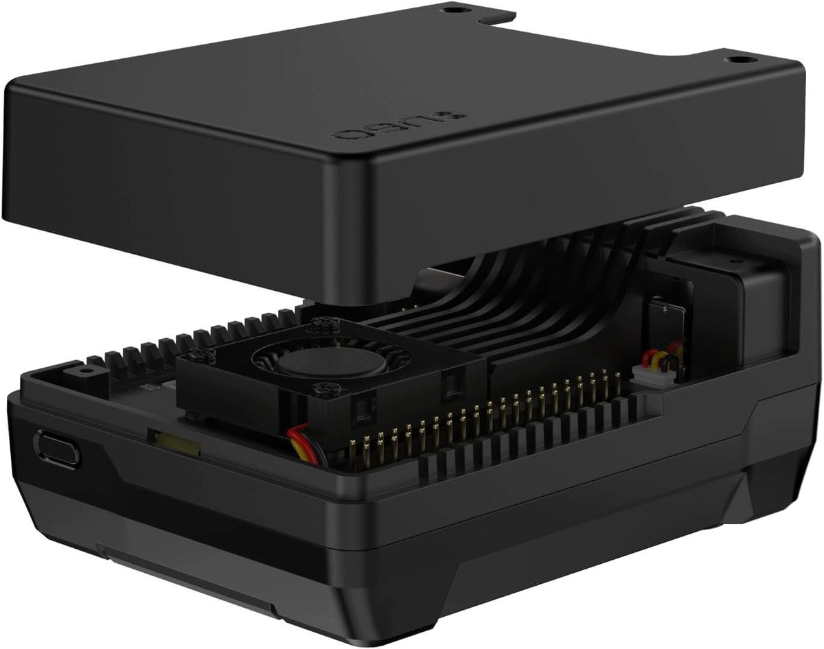 ALUMINUM HOUSING WITH FAN FOR RASPBERRY PI 5 WITH M2 NVMe SUPPORT