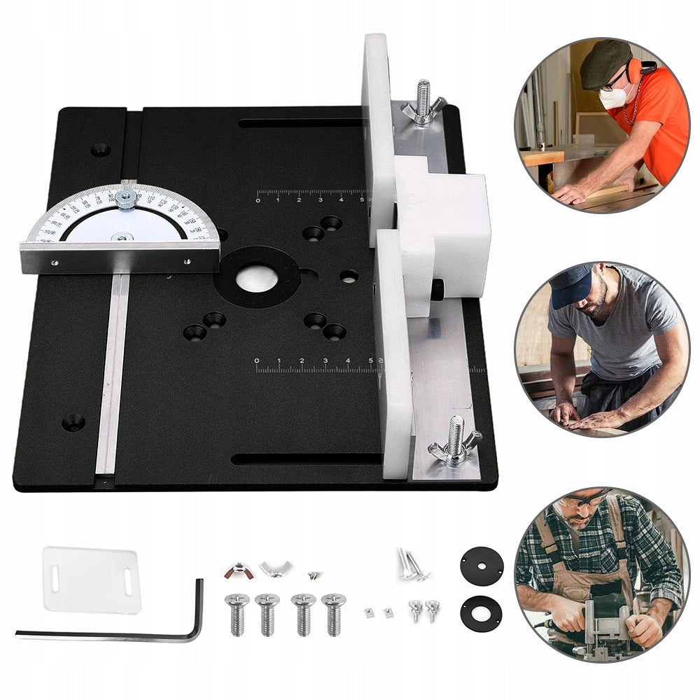 ALUMINUM PLATE FOR MILLING TABLE SET WITH MOUNTING ELEMENTS Brand no brand