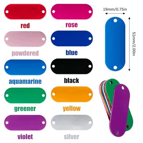 ALUMINUM PLATES ENGRAVING KEYCHAIN PENDANT GIFT DIY 30 PCS Manufacturer code Bez marki
