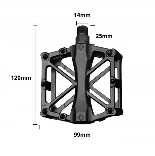 ALUMINUM PLATFORM PEDALS WITH PINS, black Brand no brand