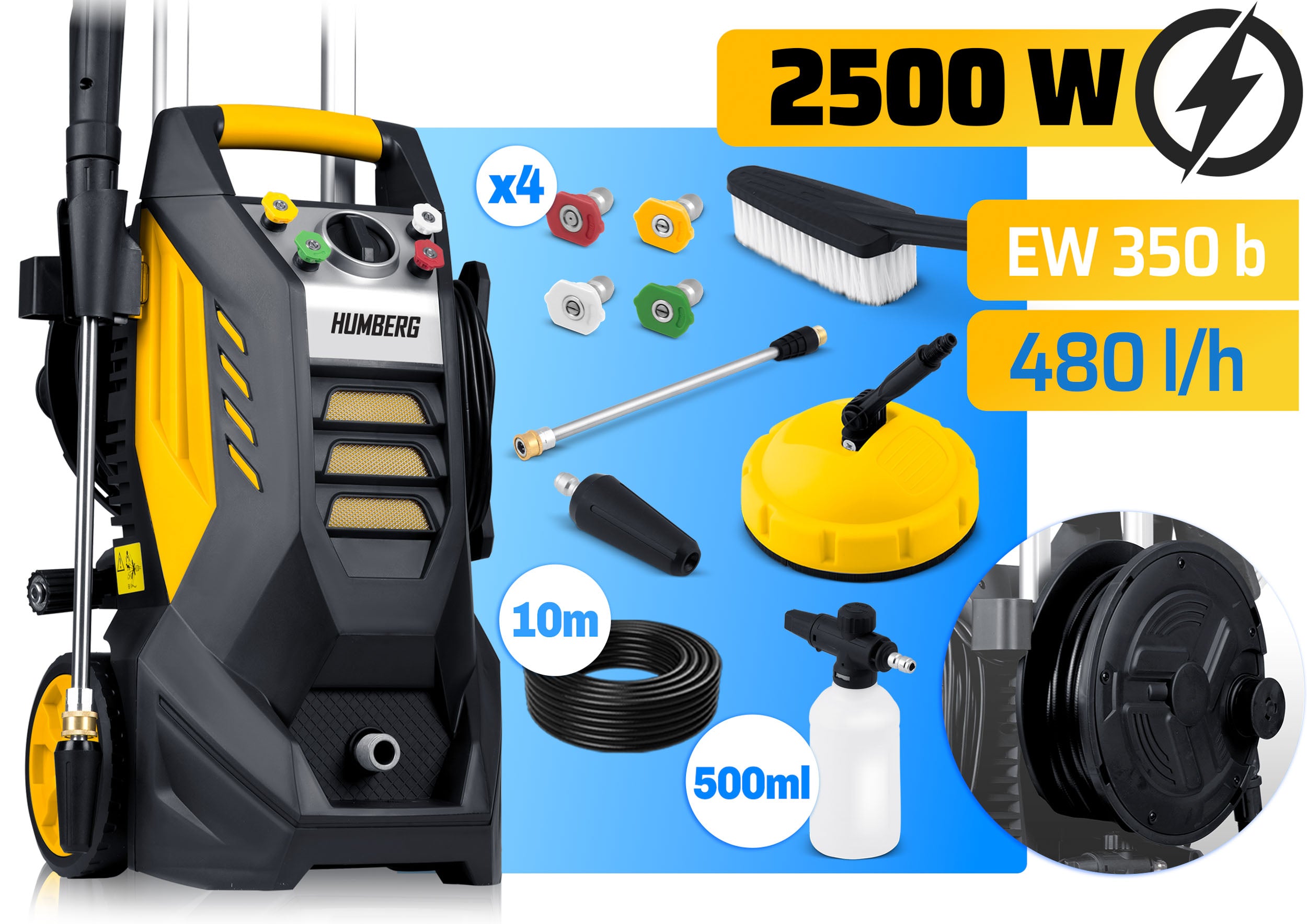 ALUMINUM PRESSURE WASHER 350 BAR POWERFUL SELF-SUCTION PUMP SET Manufacturer code 530200