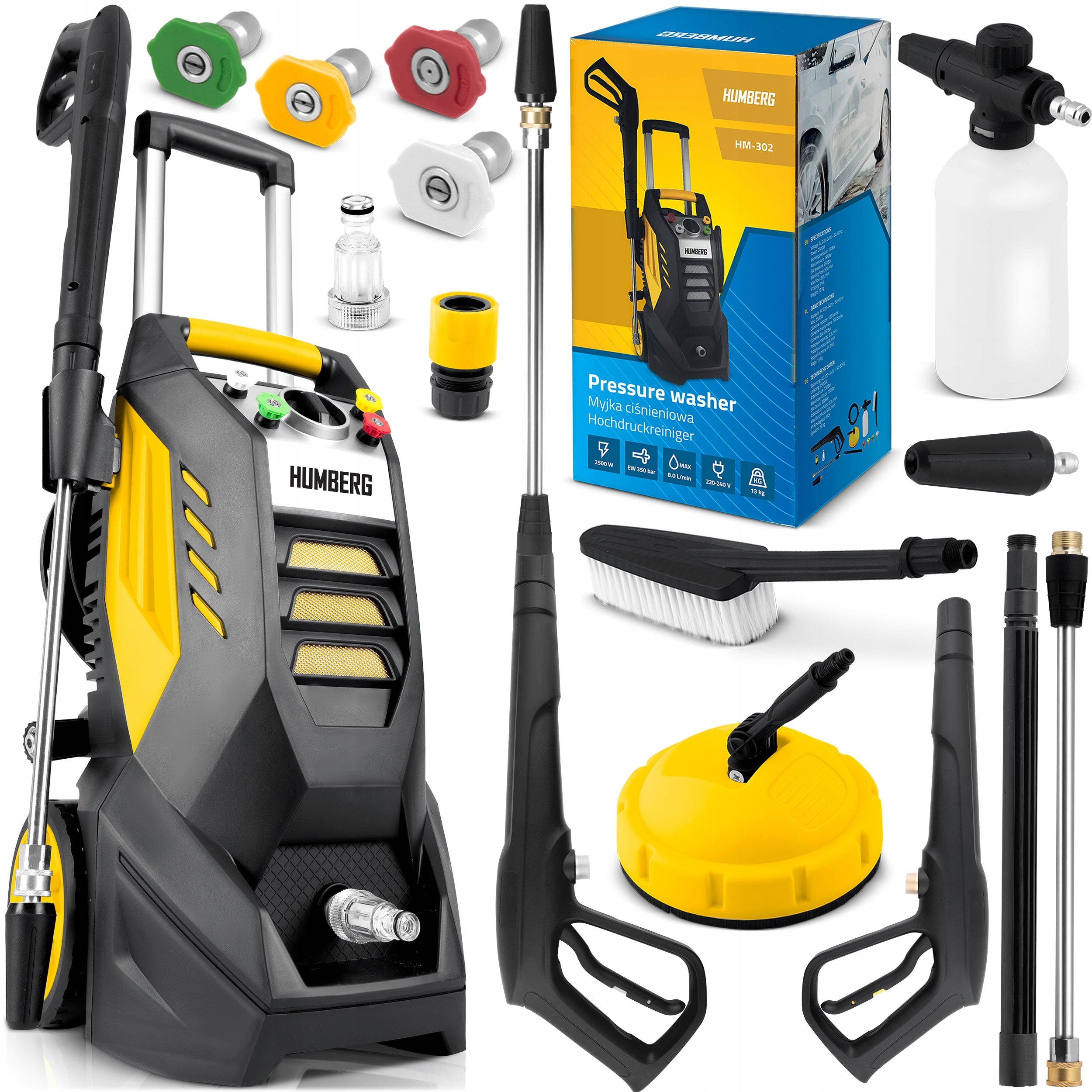 ALUMINUM PRESSURE WASHER 350 BAR POWERFUL SELF-SUCTION PUMP SET