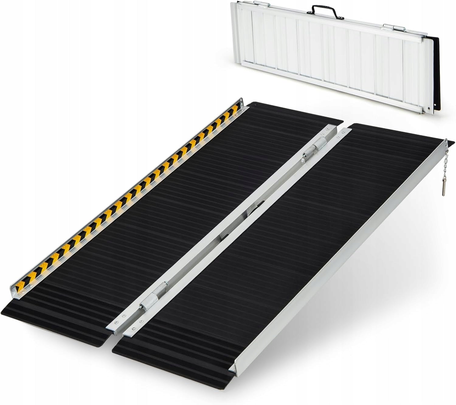 ALUMINUM RAMP TROLLEYS BICYCLES CURBS STAIRS 122X74CM 272KG FOLDING