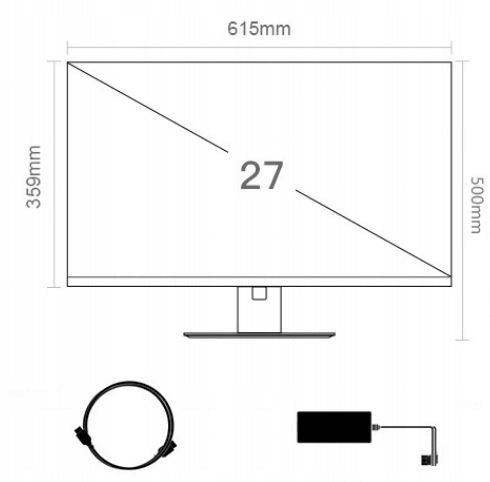 ALUMINUM SILVER 5K MONITOR 27'' 61x50x35 cm LED FULL LG Model 1455