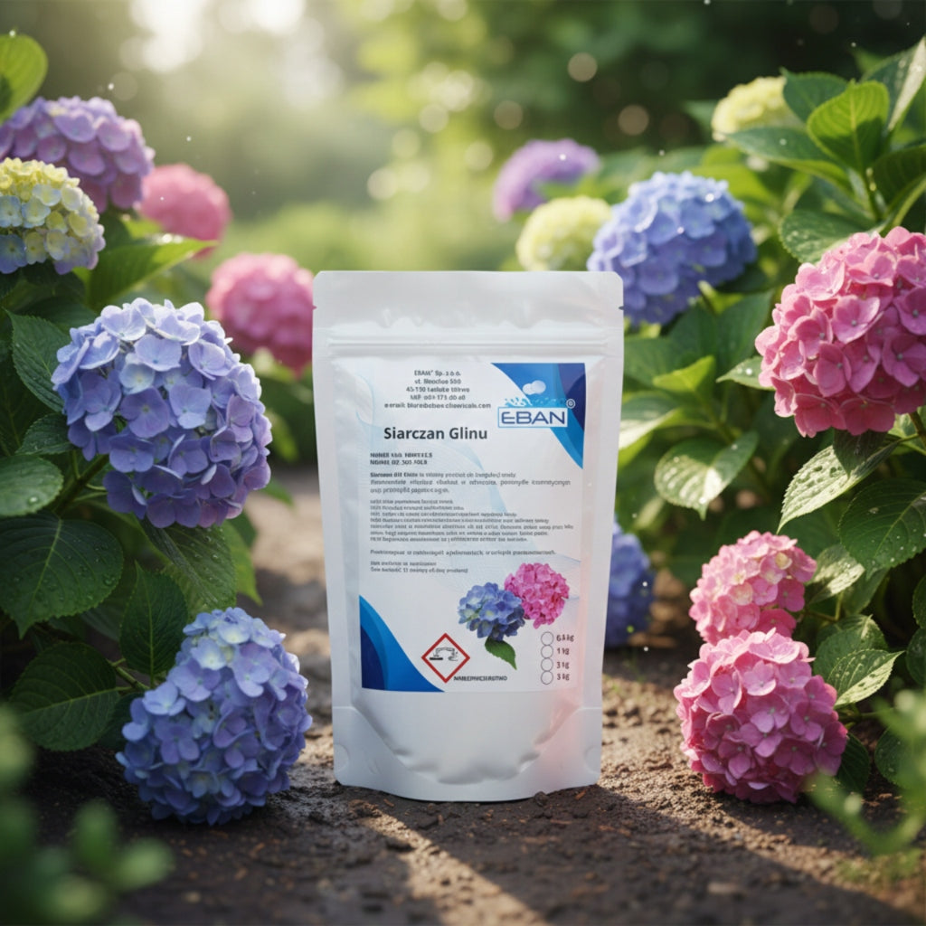 ALUMINUM SULFATE Blue Hydrangeas Soil Acidification Lowers PH Fertilizer 1kg Manufacturer code SIARCZAN GLINU 1KG HORTENSJA HORTENSJE