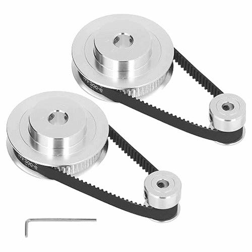 ALUMINUM SYNCHRONOUS WHEEL 20T 60T TIMING BELT 200MM SET