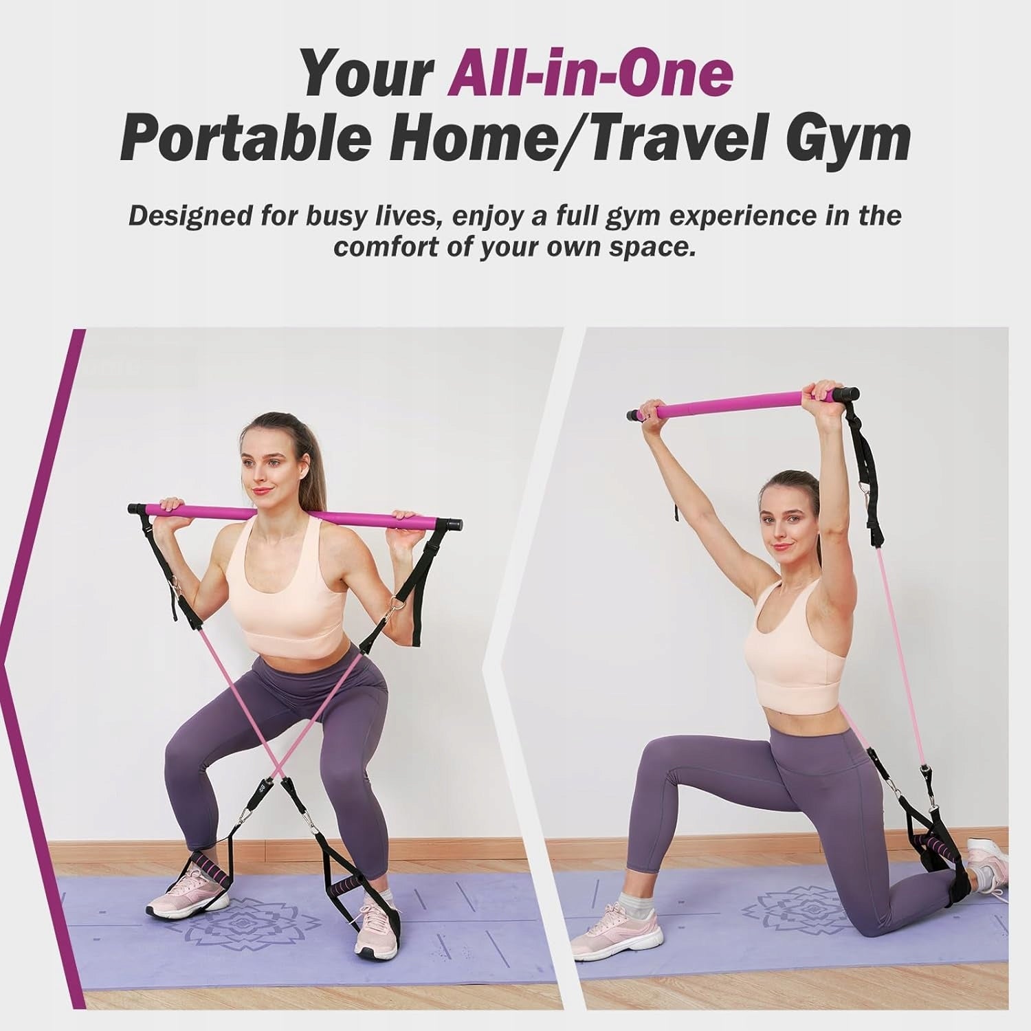 ALongSong Pilates Set with Elastic Resistance Bands Packaging status original