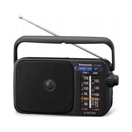 AM Network Battery Radio, FM Panasonic RF-2400 Portable Black