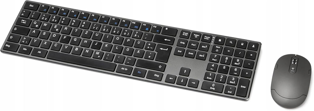 AMAZON BASICS QWERTZ DE WIRELESS KEYBOARD AND MOUSE SET + RECEIVER