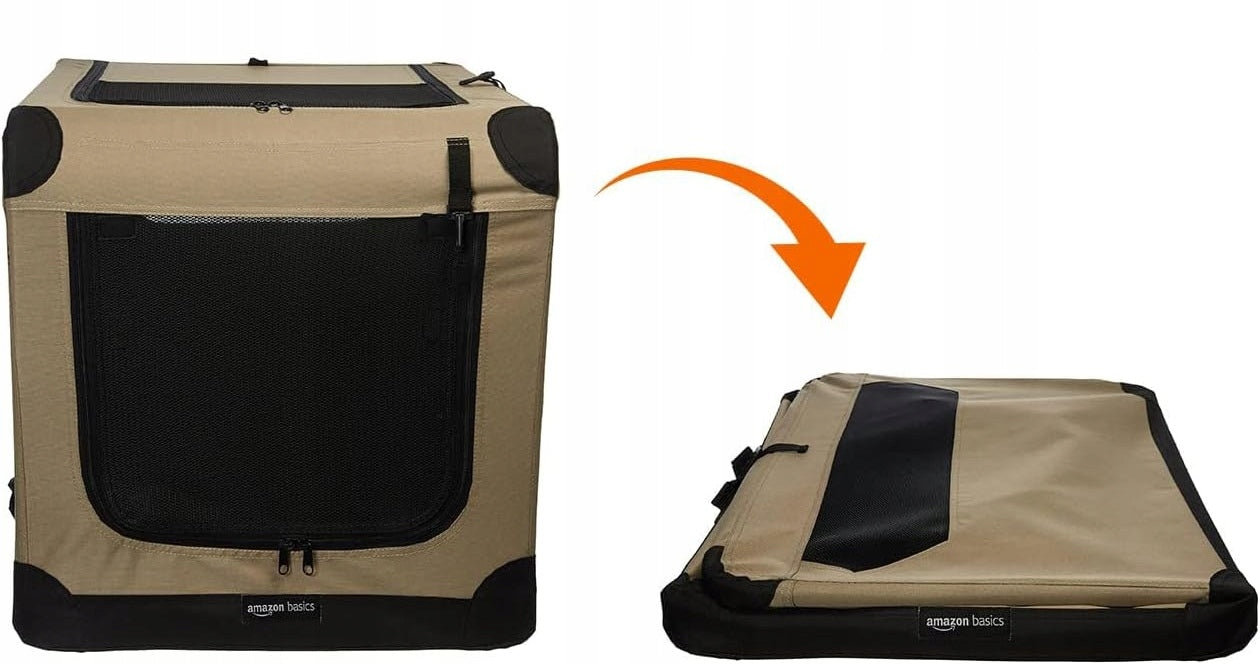 AMAZON FOLDING DOG TRANSPORTER BEIGE FOLDING LARGE 82x58x58 CM Manufacturer code 12002-36