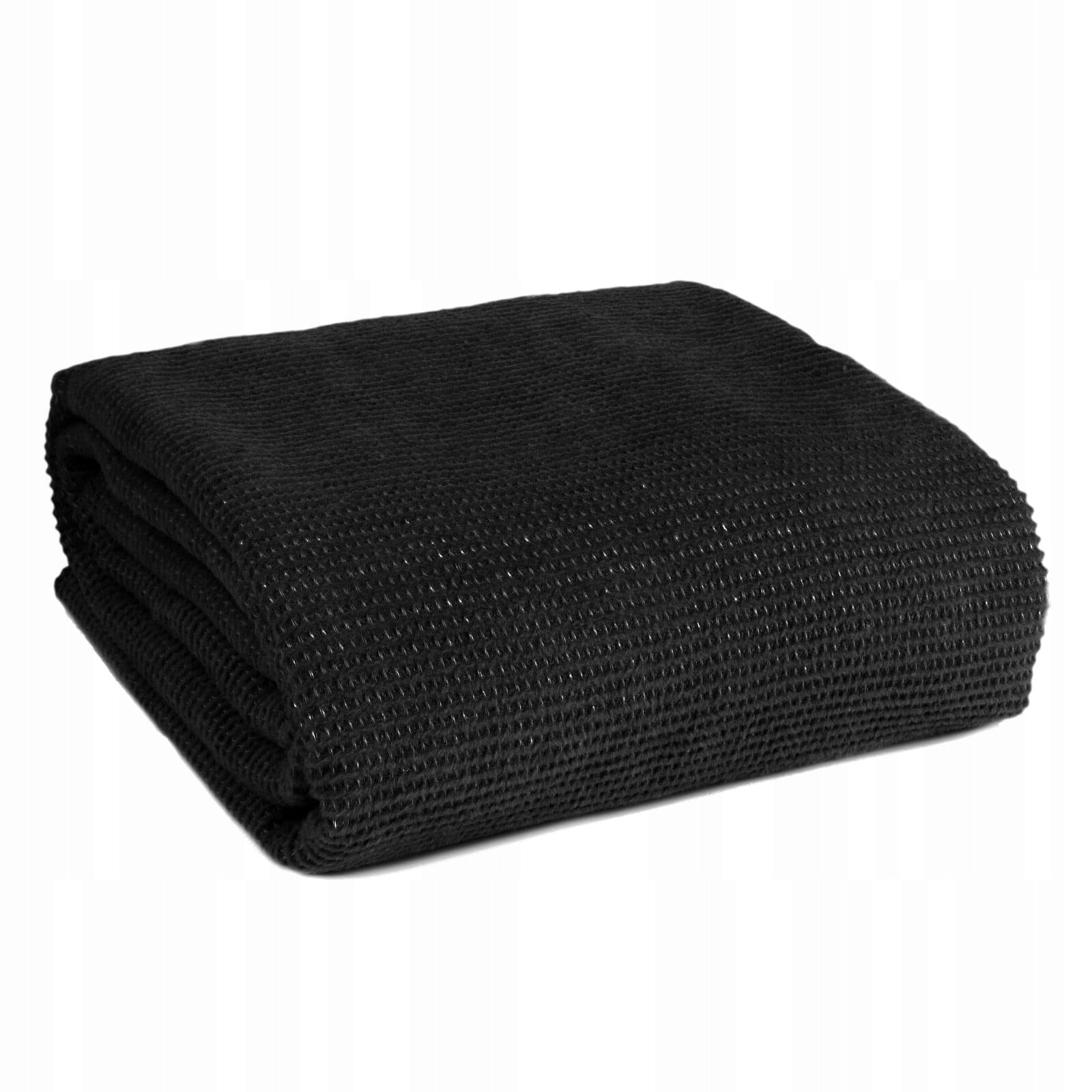 AMBER Boho blanket throw 200x220 Black