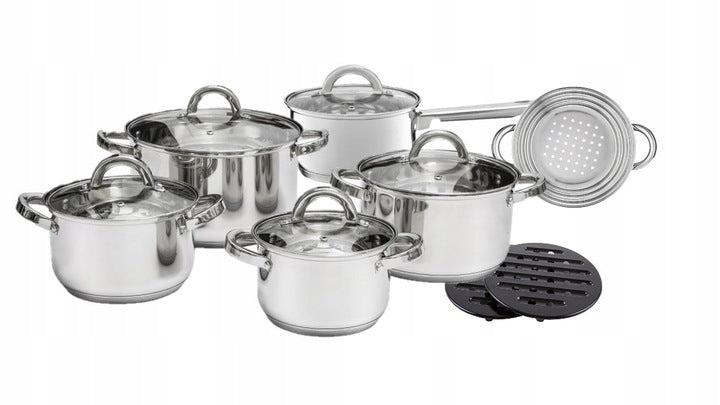 AMBITION BERRY POT SET WITH LIDS 13 EL STAINLESS STEEL