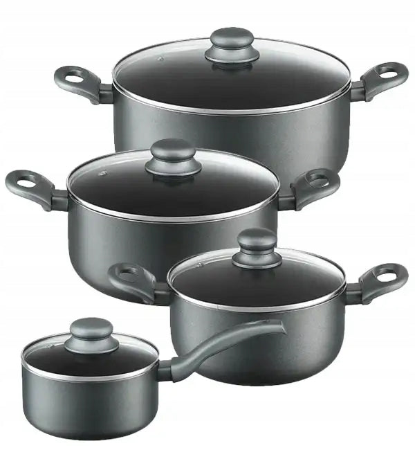 AMBITION GRAPHITE Set of pots with lids 20, 24, 28 cm + Roundabout 16 cm