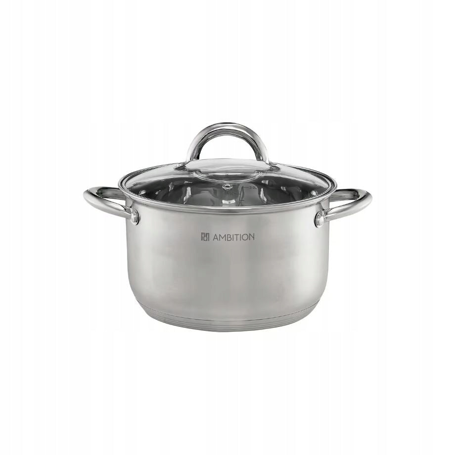 AMBITION SOLAR POT SET 8 EL LIDS STAINLESS STEEL INDUCTION Line Solar