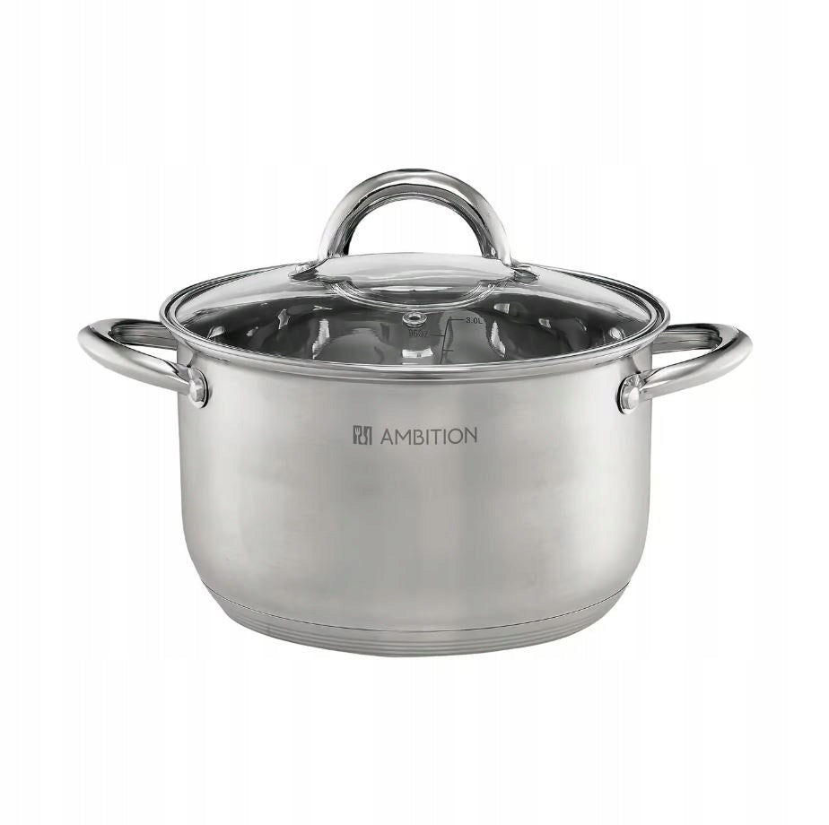 AMBITION SOLAR POT SET 8 EL LIDS STAINLESS STEEL INDUCTION Manufacturer code 68736