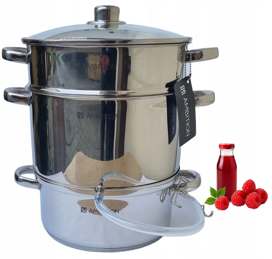 AMBITION Steel Steam Juicer 6L STEAM POT FOR JUICES fruit GIFT