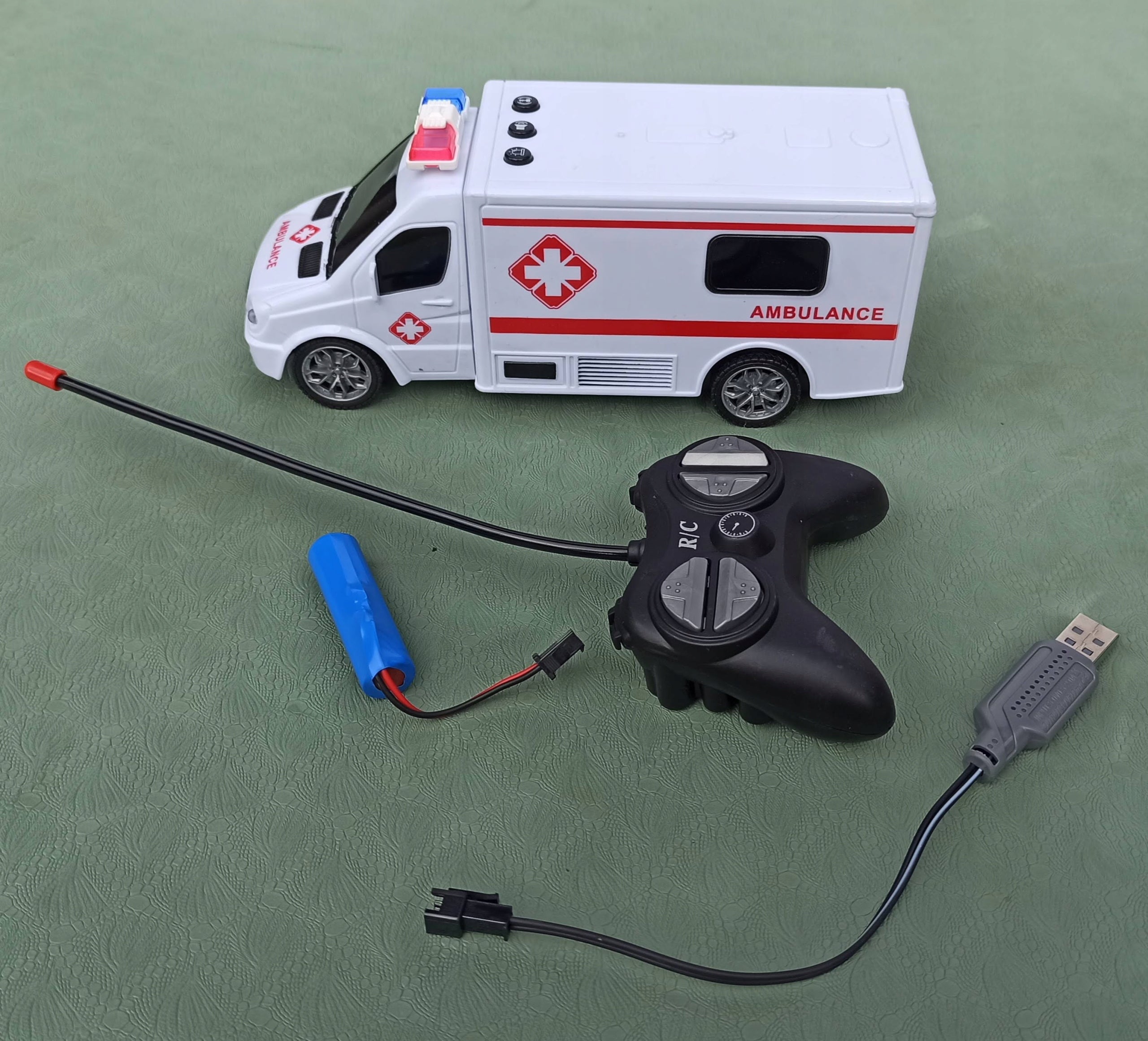AMBULANCE REMOTE CONTROLLED car ambulance CAR for RC ambulance remote control Color white