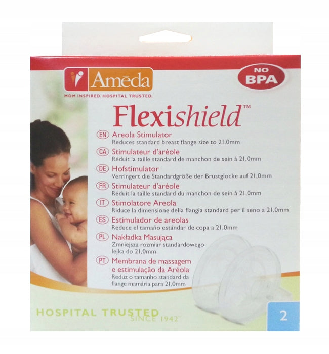 AMEDA Flexishield Silicone Cover Massaging Funnel 21 mm for Breast Pump x2 Packaging status original