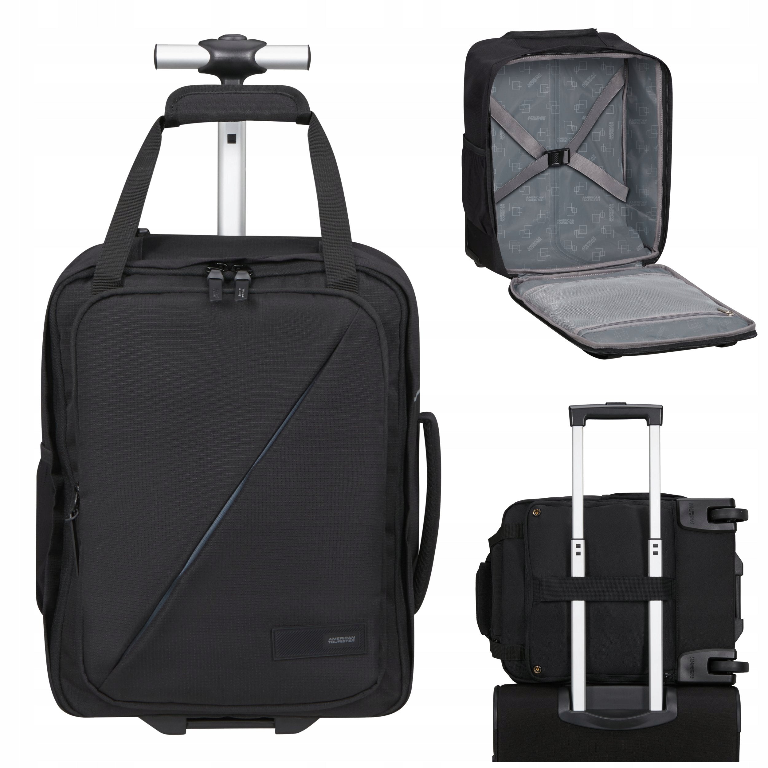 AMERICAN TOURISTER CABIN BACKPACK ON WHEELS TAKE2CABIN BLACK RYAN WIZZ 30L