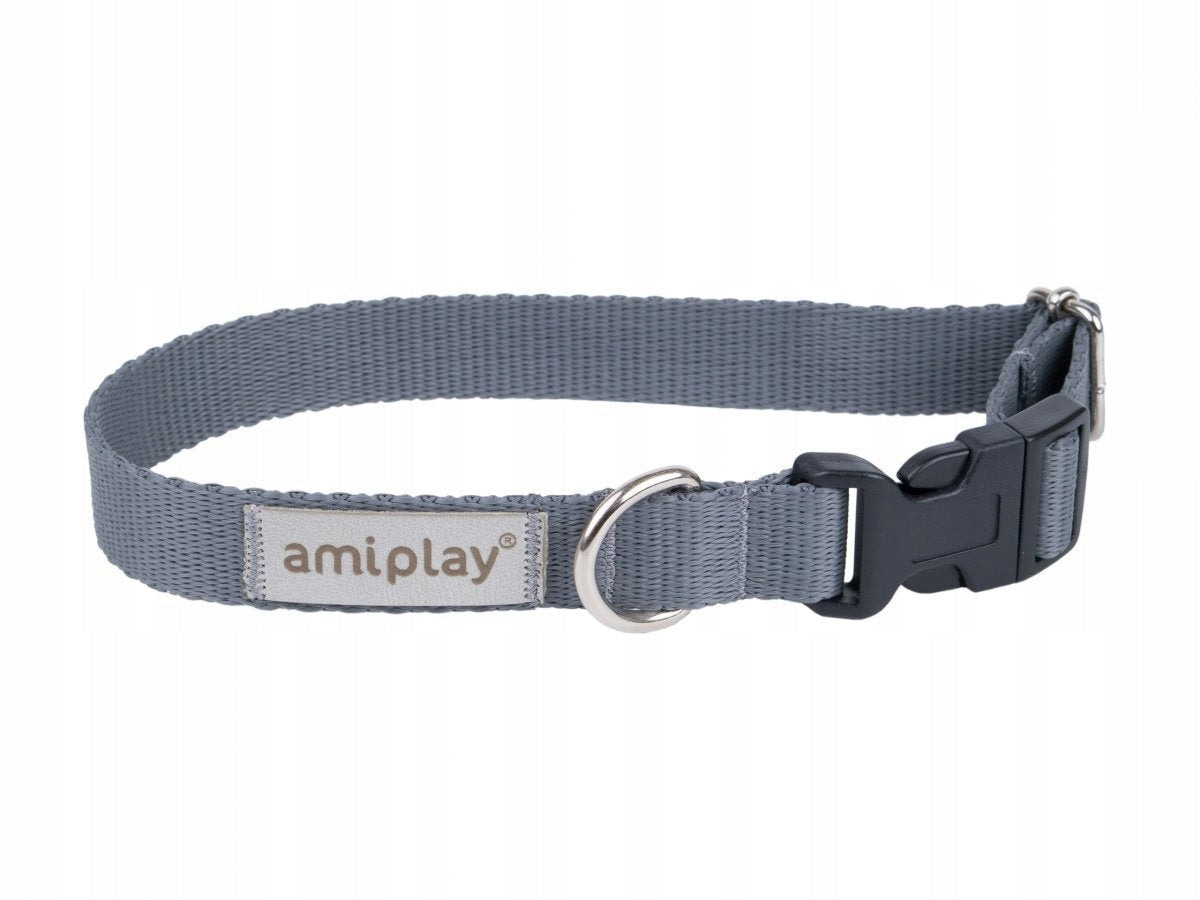 AMI PLAY Samba Collar S 20-35cm grey