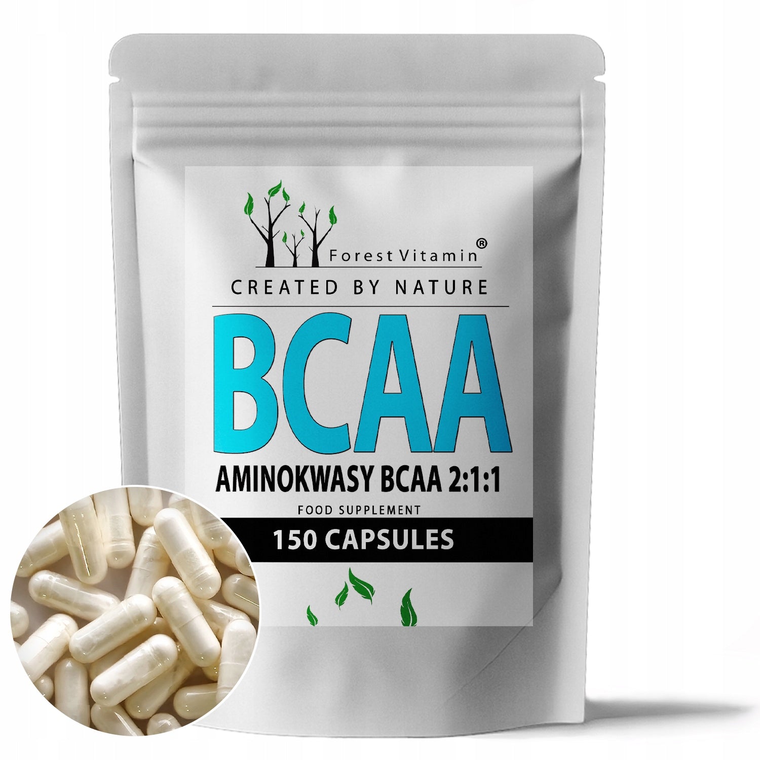 AMINO ACIDS BCAA 2:1:1 150 CAPSULES LEUCINE ISOLEUCINE VALINE REGENERATION