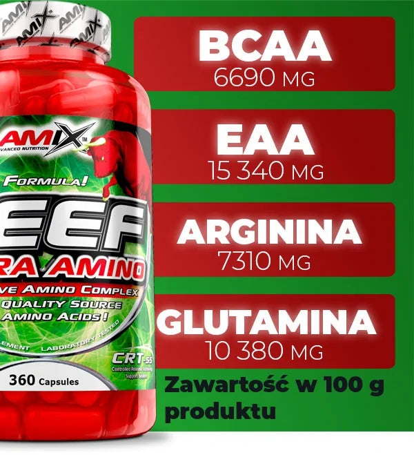 AMINO ACIDS BEEF PROTEIN in capsules - Amix Amino lactose-free gluten Expiration date at least 1 year from the date of purchase