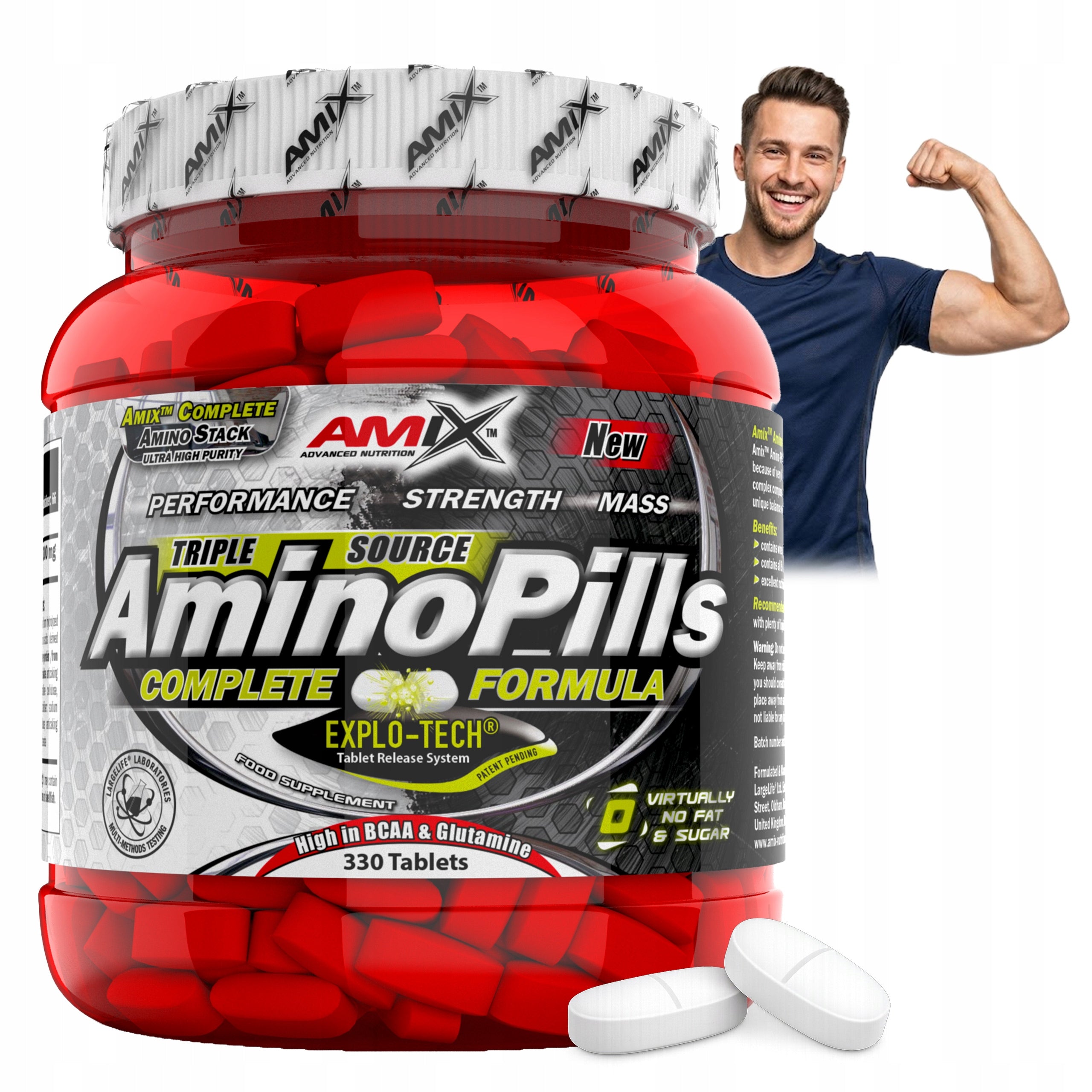 AMINO ACIDS IN TABLETS Regeneration of 3 protein sources - Amix Amino Pills