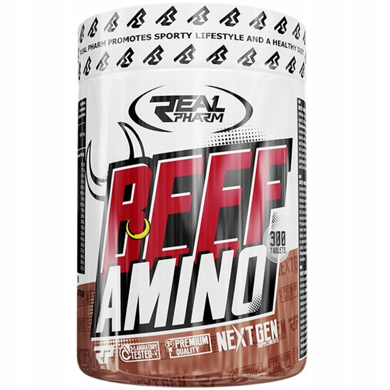 AMINO ACIDS Real Pharm Beef Amino 300 tab Expiration date at least six months from the date of purchase