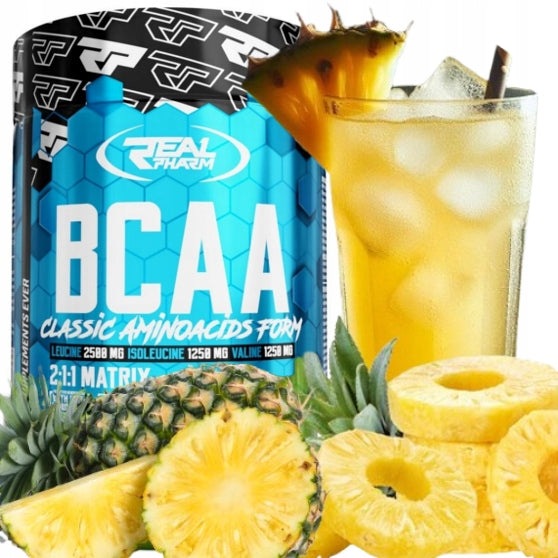 AMINO ACIDS powder BCAA regeneration Real Pharm BCAA instant PINEAPPLE 400g
