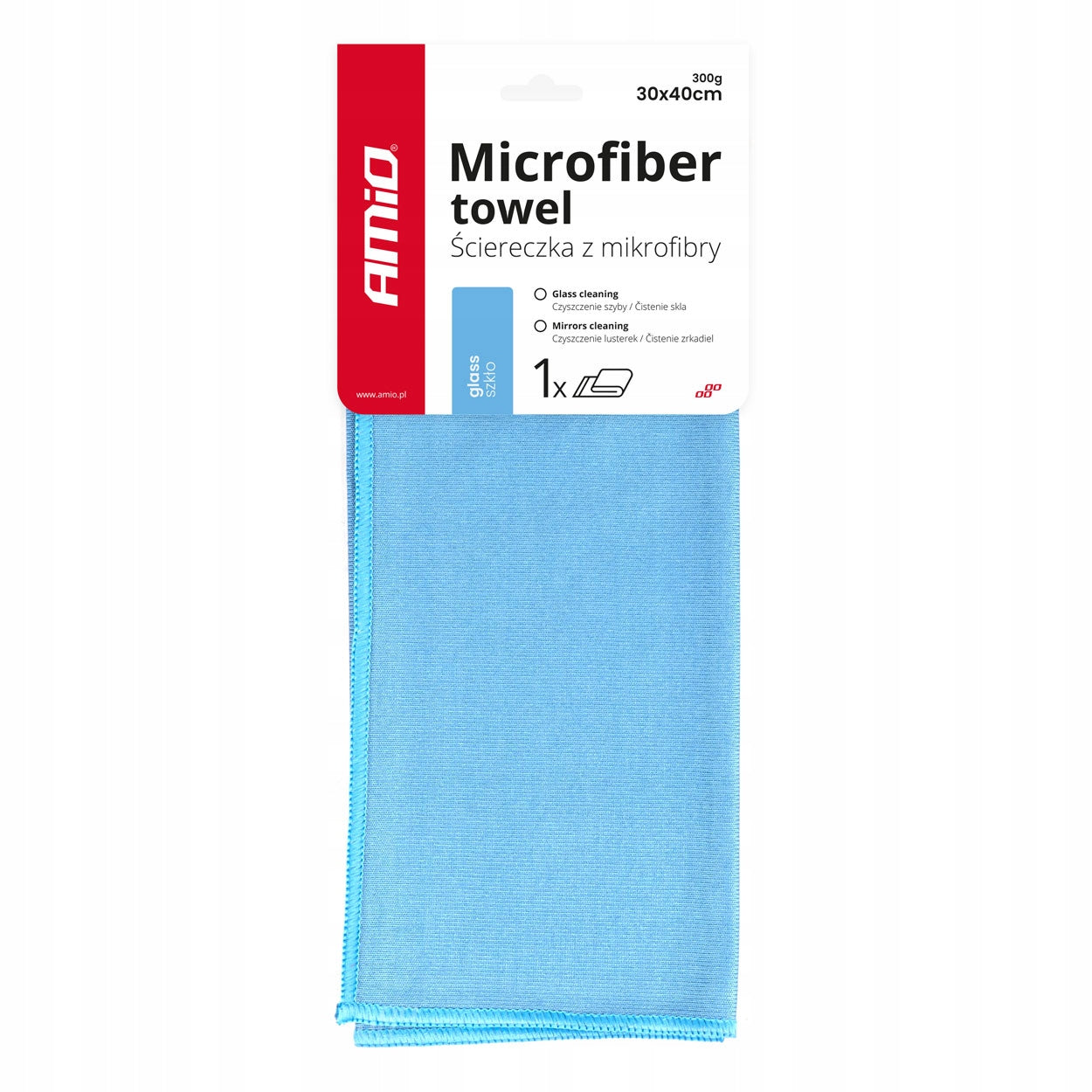 AMIO-01747 Microfiber cloth for cleaning glass universal