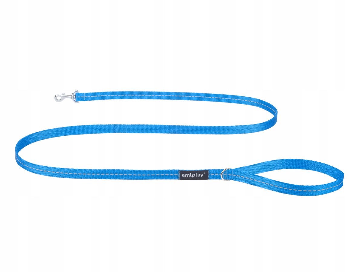 AMIPLAY Reflective Dog LANYARD Reflective Roz. S Blue