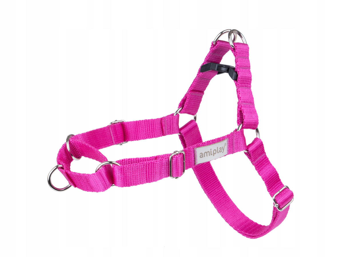 AMIPLAY SAMBA HARNESS EASY GO XL 65-95 x 2,5cm - UN PINK FOR DOG