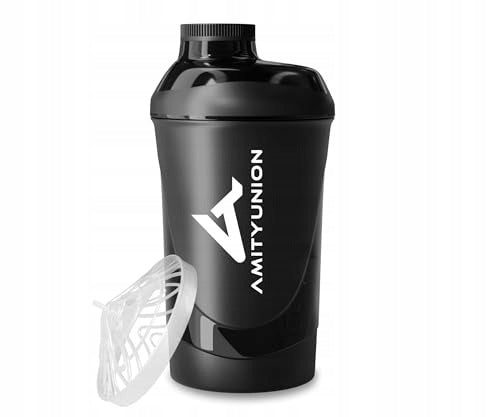 AMITYUNION PROTEIN SHAKER 800 ML - WITHOUT BPA WITH STRAINER AND SCALE FOR CREAM Expiration date up to 2 weeks after the purchase date