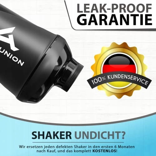 AMITYUNION PROTEIN SHAKER 800 ML - WITHOUT BPA WITH STRAINER AND SCALE FOR CREAM Packaging status original