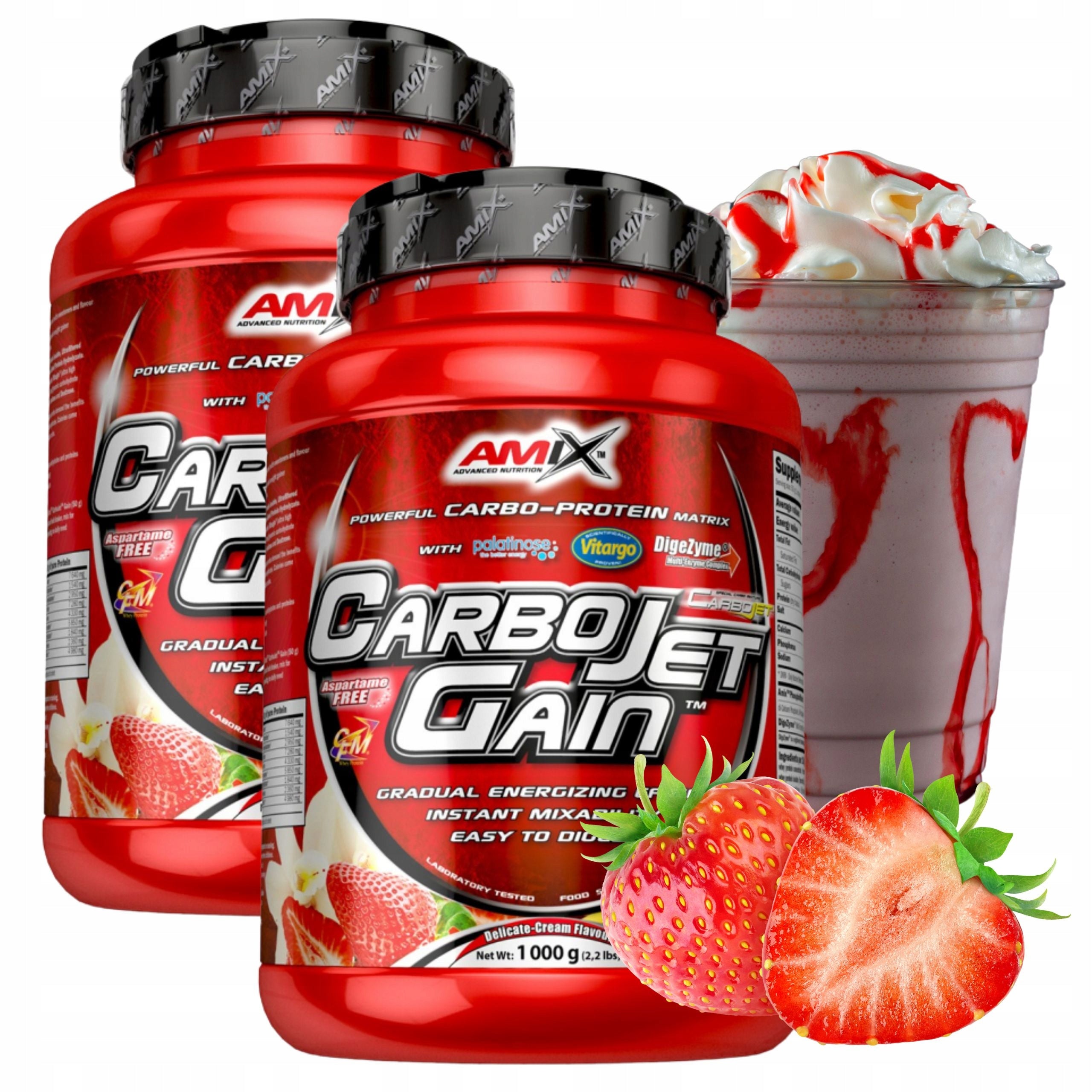 AMIX CARBOJET GAIN Conditioner for Muscle Vitargo Carbohydrates Protein CFM 2x1kg