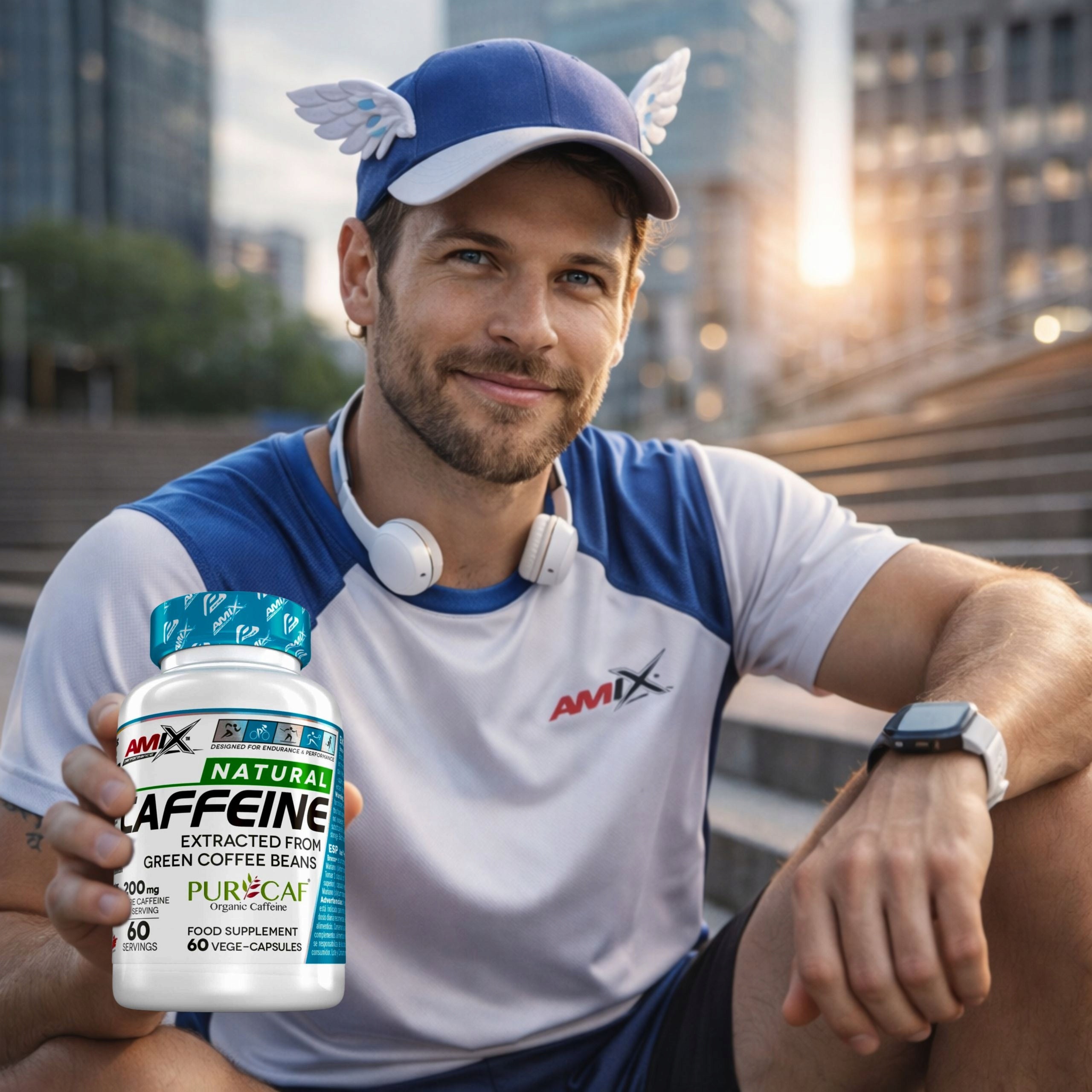 AMIX Caffeine Pure Caffeine Green Coffee Extract Energy Focus 60pcs Expiration date at least six months from the date of purchase