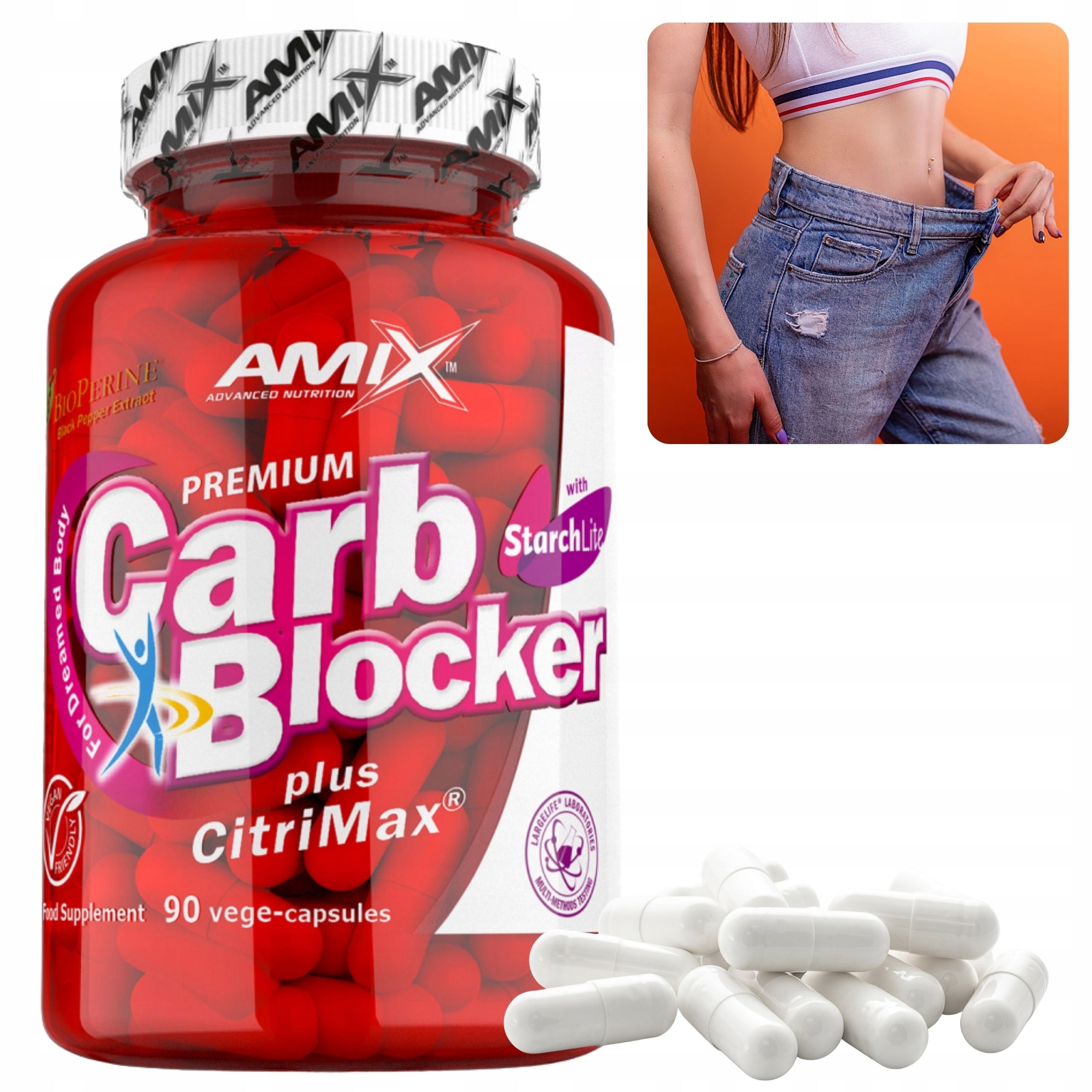 AMIX Carb Blocker Appetite Inhibitory Tablets Fat Burner for Women 90pcs