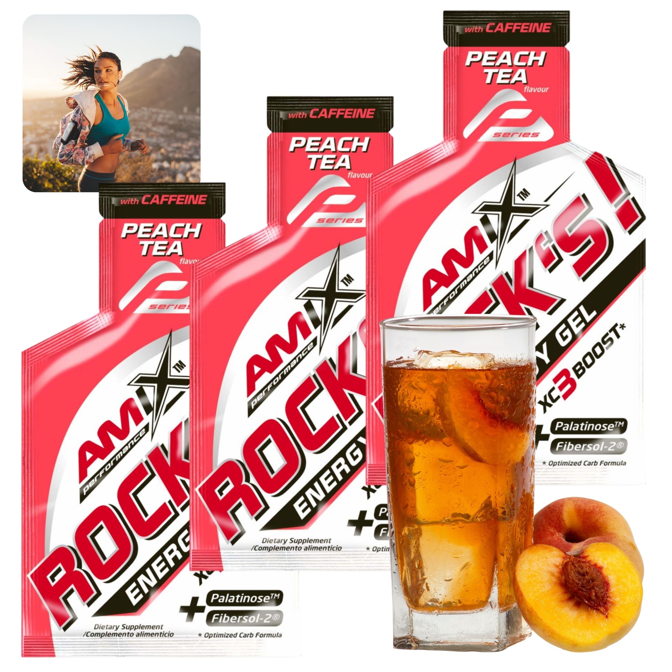 AMIX ROCKS ENERGY GEL Caffeine Palatinosis Carbohydrates Electrolytes