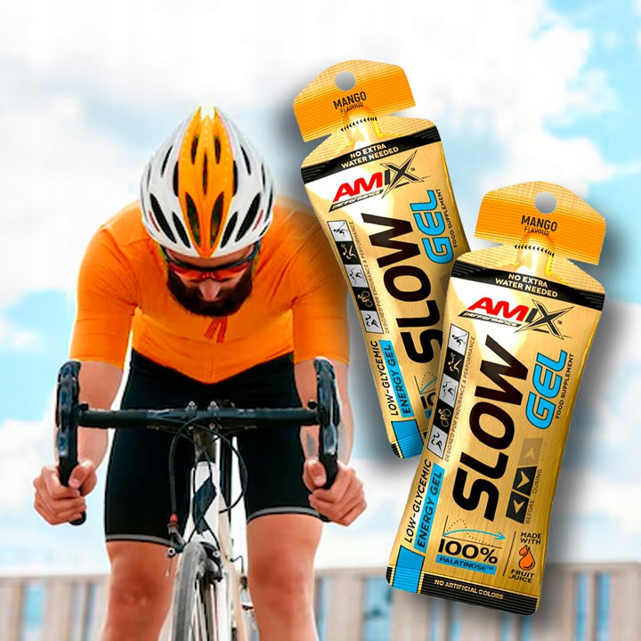 AMIX Slow Gel 45g ENERGY GEL Carbohydrates ENERGY Hydration Energy Expiration date at least six months from the date of purchase