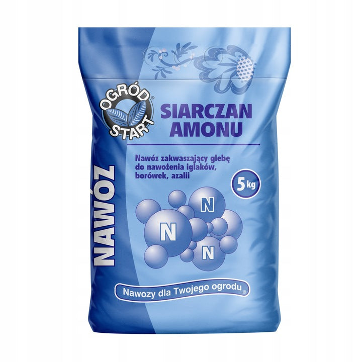AMMONIUM SULFATE Fertilizer Acidifying Azalea Blueberries Tuje Acid-loving 5KG Manufacturer OGRÓD START