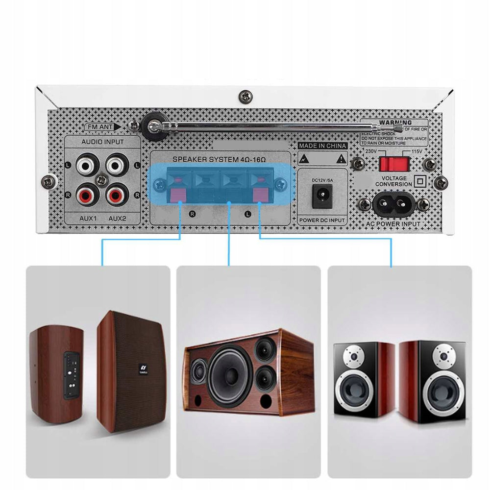 AMPLIFIER FOR SPEAKERS BLUETOOTH RADIO 5.0 3000W 230V Brand no brand